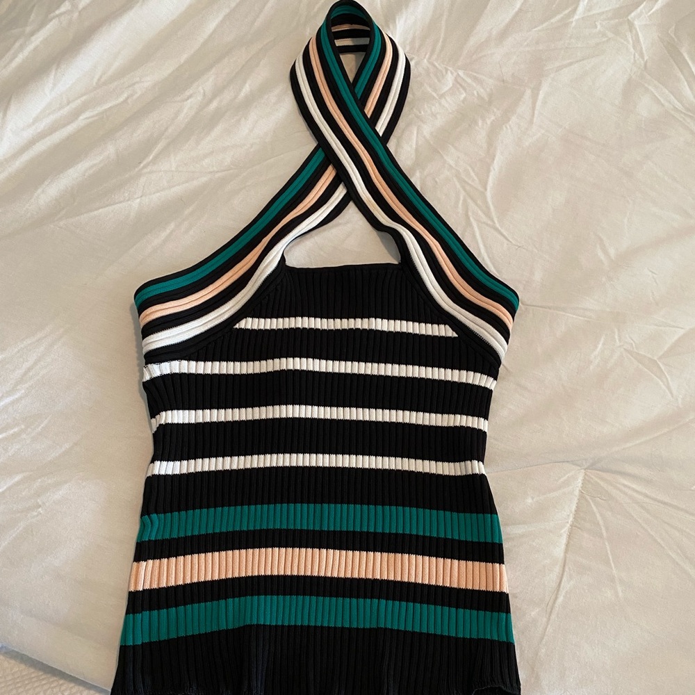 Scripted summer halter top